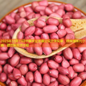 2025年11月15日中国农业发展论坛文字实录：综合媒体代小婧