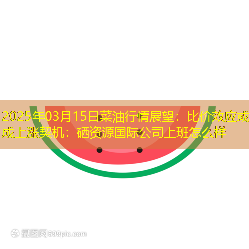 2025年03月15日菜油行情展望：比价效应或成上涨契机