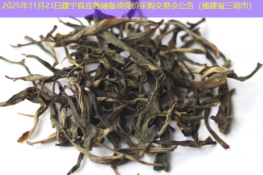 2025年11月23日建宁县应急储备油竞价采购交易会公告（福建省三明市）