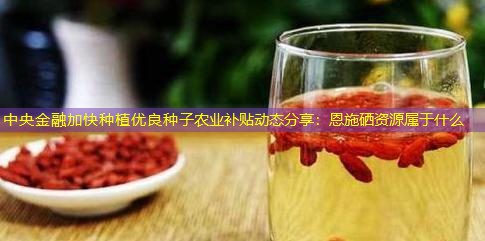 中央金融加快种植优良种子农业补贴动态分享