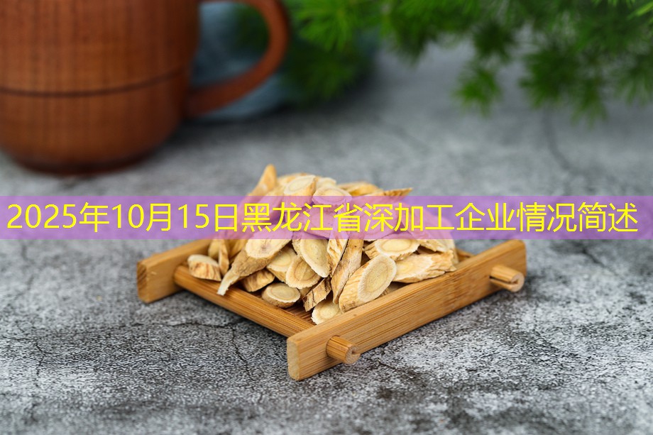 2025年10月15日黑龙江省深加工企业情况简述